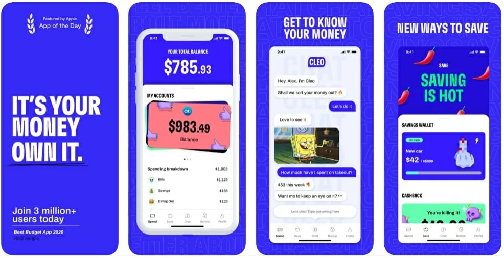 Cleo - Best app for saving money with tailored insights & practical tips.