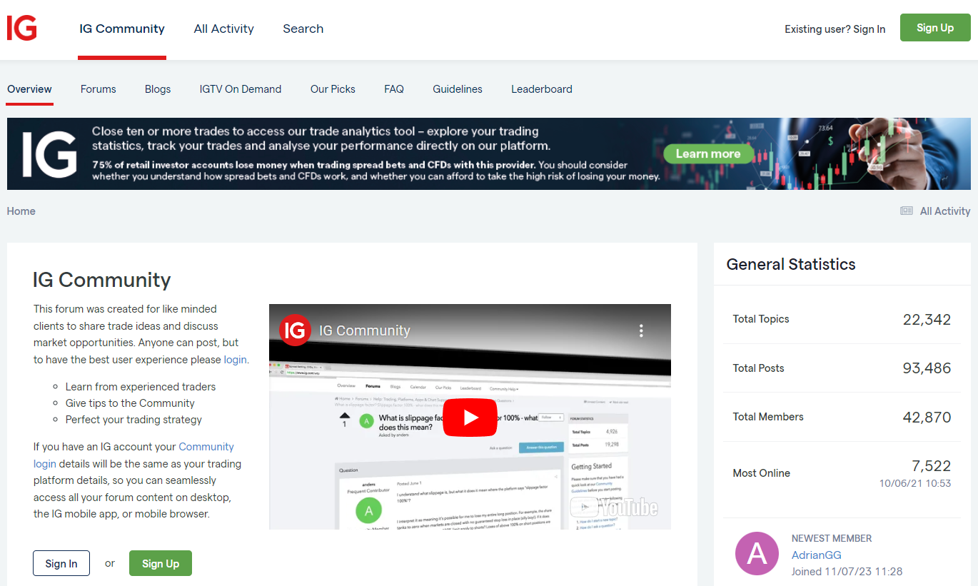 IG - Best low cost UK copy trading platform.