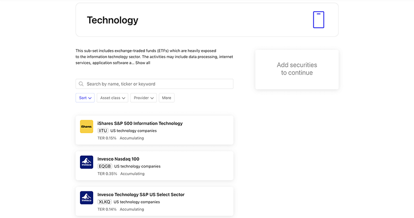 Technology on InvestEngine